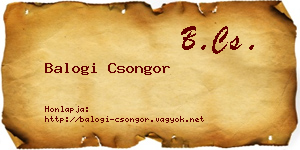 Balogi Csongor névjegykártya